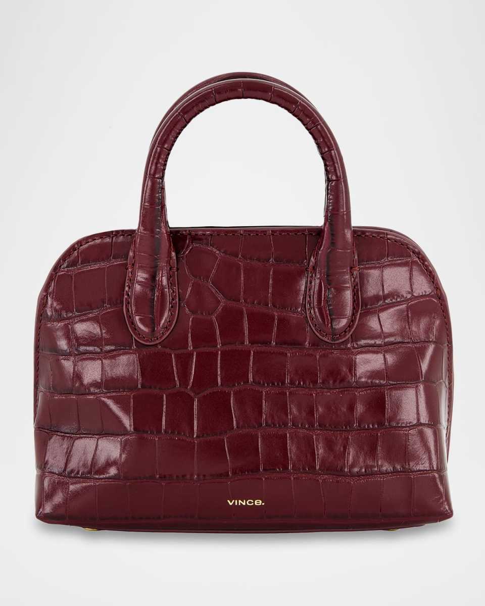 Delphine Mini Croc-Effect Leather Crossbody Handbag